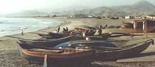 View of shoreline near Canete Peru